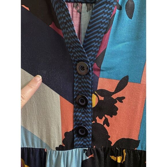 Maeve Anthropologie Gillian Abstract Shirtdress Size XS Oversized ** Read - Picture 3 of 16